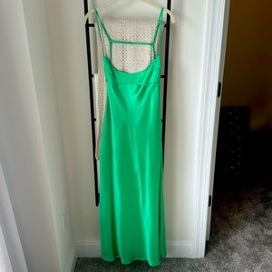 Zara Green Silk Maxi
